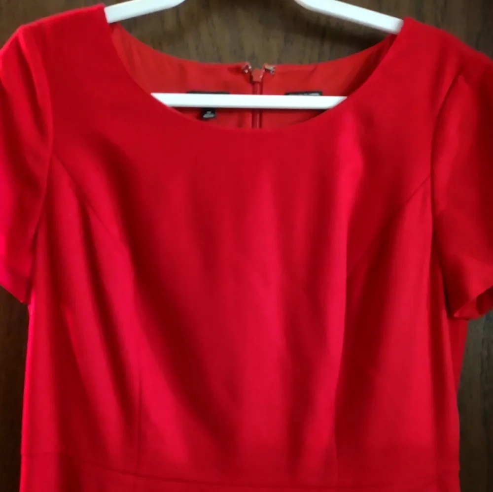 Talbot's Italian Flannel Red Dress - Picture 3 of 9